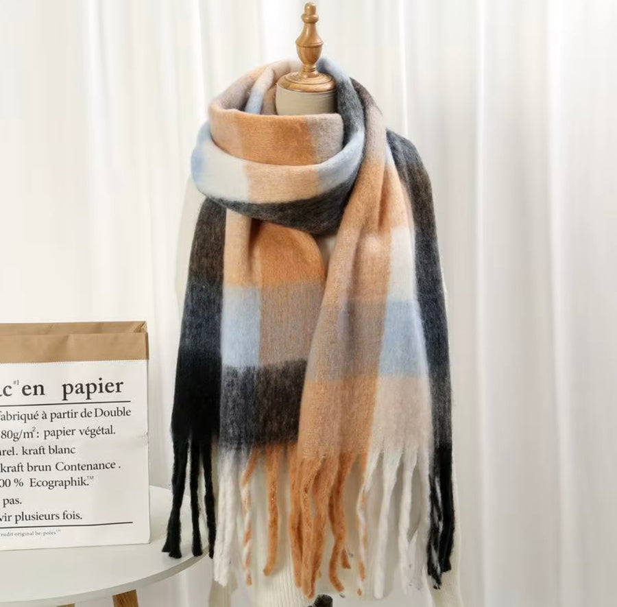 Écharpe Nanaïs coloris Camel Ciel