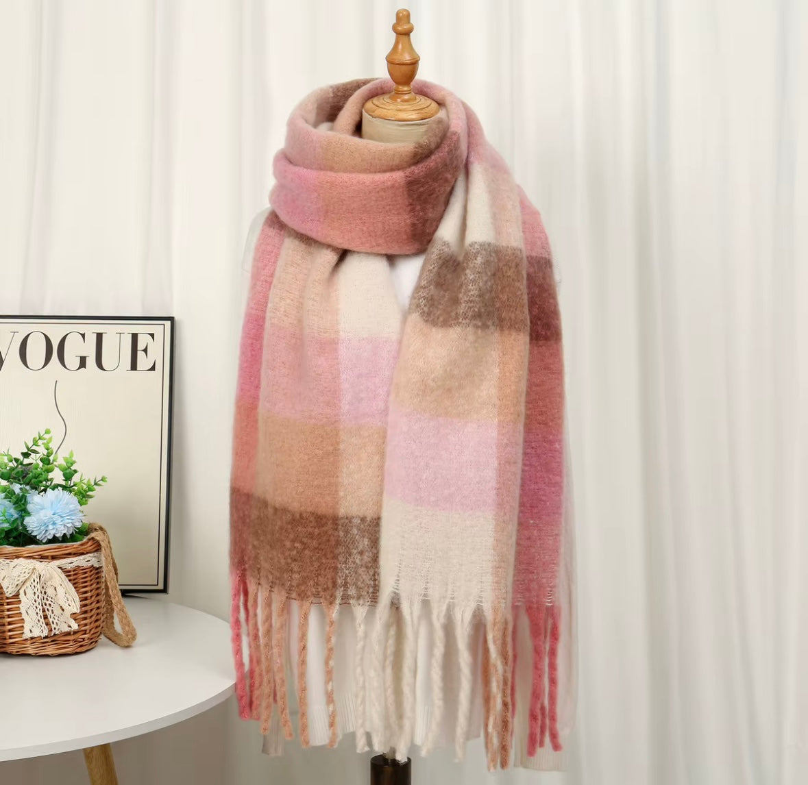 Écharpe Nanaïs coloris Rose Praliné