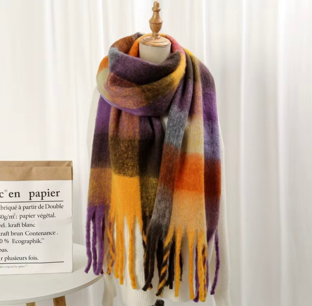 Écharpe Nanaïs coloris Violet Safran