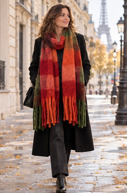 Feu d'Automne portée dans une rue de Paris en automne